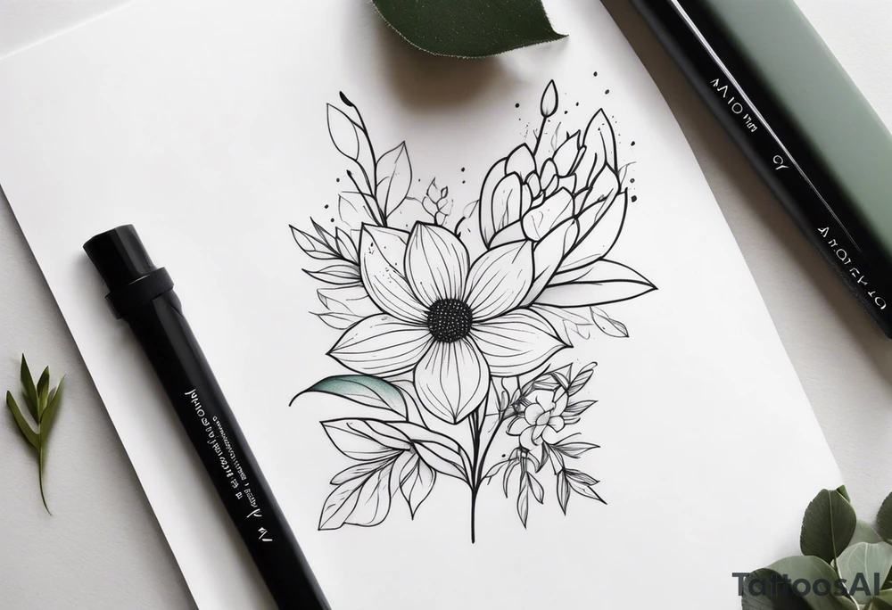 simple nature/floral tattoo for arm tattoo idea
