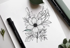 simple nature/floral tattoo for arm tattoo idea