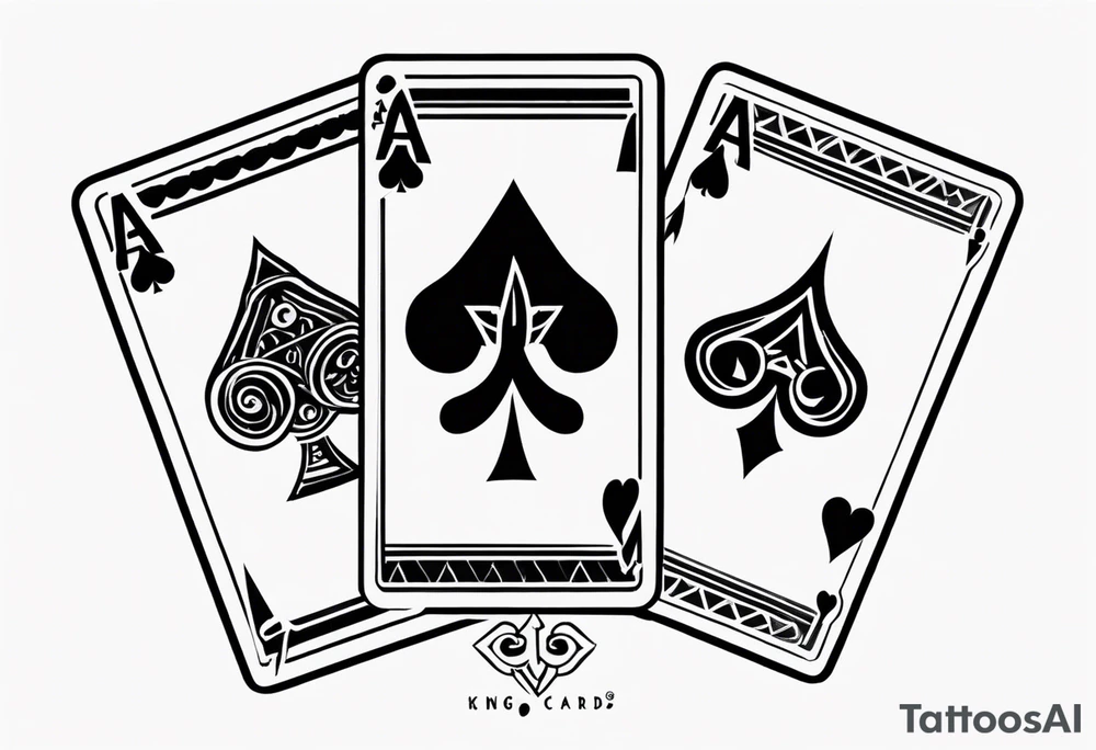 ace and king cards small tattoo tattoo idea