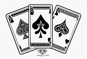 ace and king cards small tattoo tattoo idea