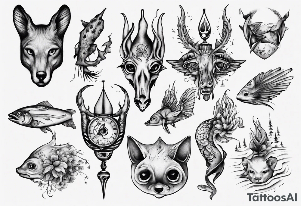 reh und forelle tattoo idea