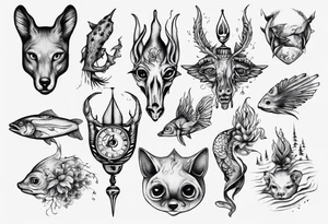reh und forelle tattoo idea