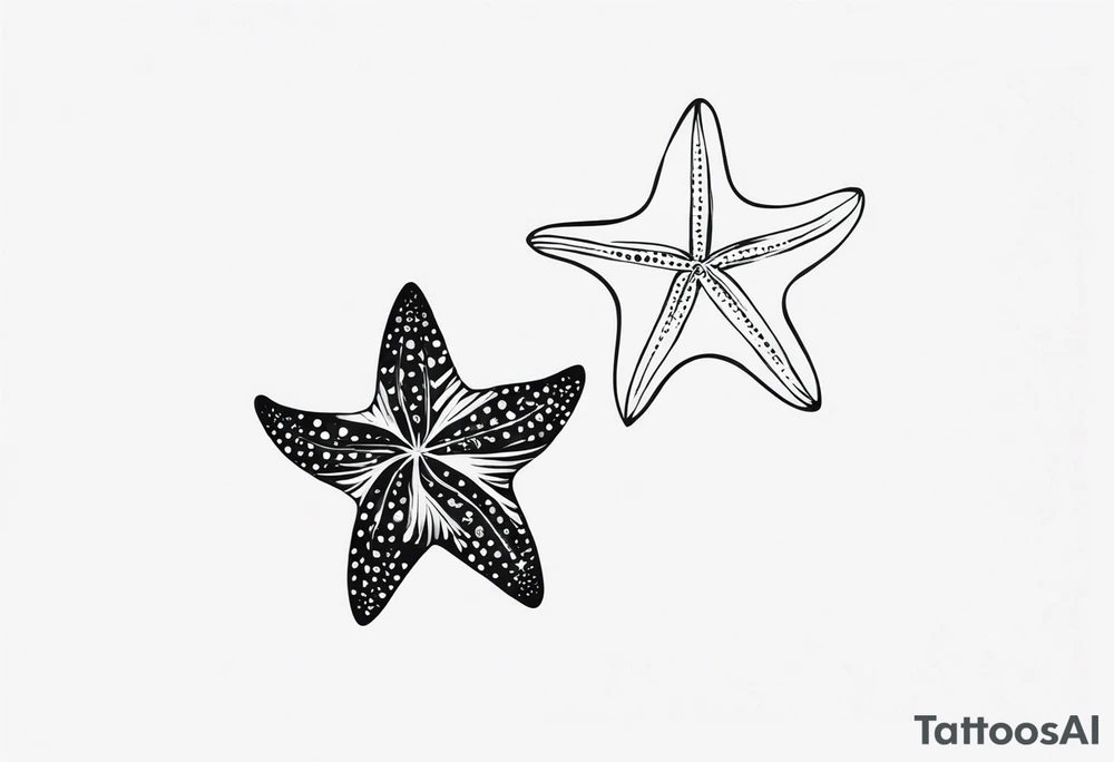 Dainty and delicate Shell/starfish wrist tattoo tattoo idea