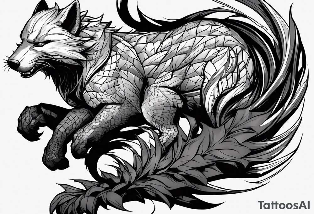 I want to change Avengers Team characters with animals. Hulk will be Badger, Thor will be Alpha Grey Wolf, Captain America will be Bull, Iron Man will be Canary, Black Widow will be Axolotl, Hawk Eye will be Sudan Plated Lizard and Nick Fury will be Cat. tattoo idea