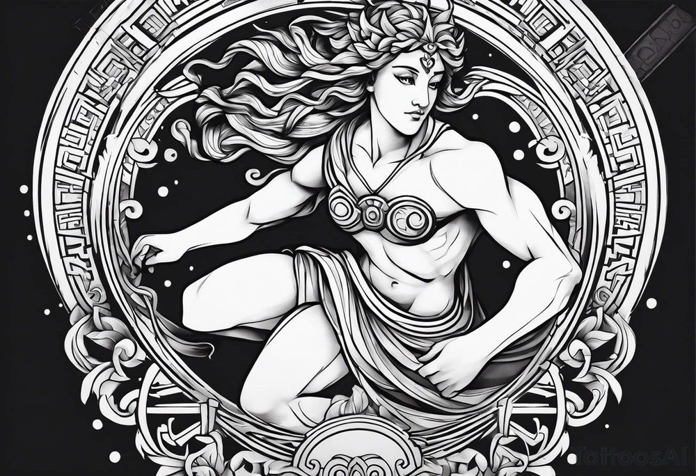 running
greek mythology tattoo idea
