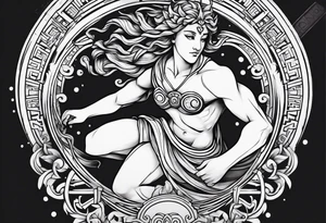running
greek mythology tattoo idea
