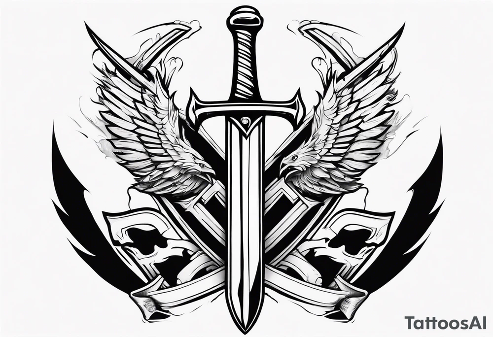 Valhalla sword tattoo idea