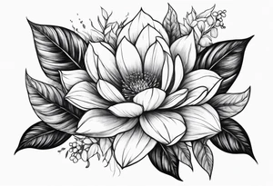 Plant sleeve no flowers tattoo idea
