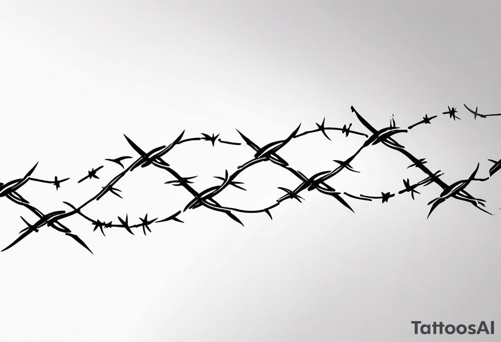 barbed wire starting from the shoulder to the arm tattoo idea