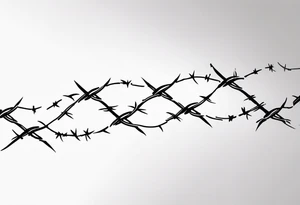 barbed wire starting from the shoulder to the arm tattoo idea