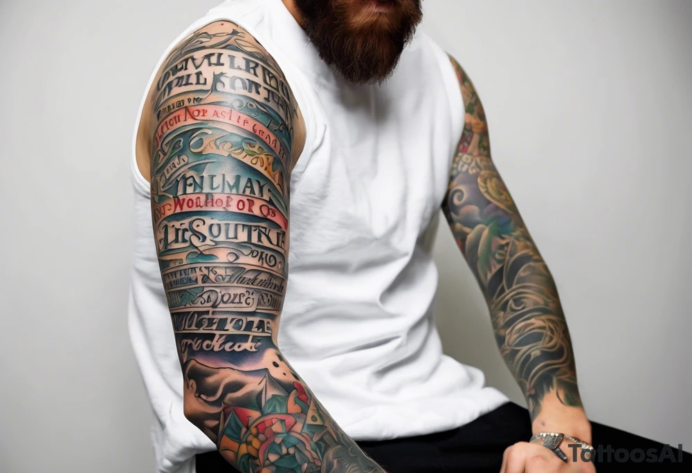 Christian tattoo, Full sleeve tattoo idea