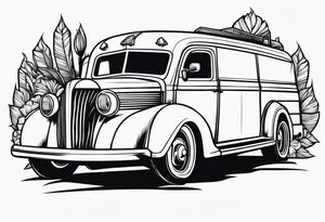 you will never see a uhaul behind a hearse tattoo idea