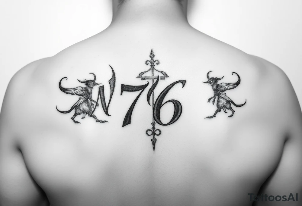 Writing 76 tattoo idea