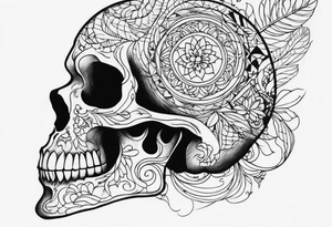 SIDE VIEW SKULL tattoo idea
