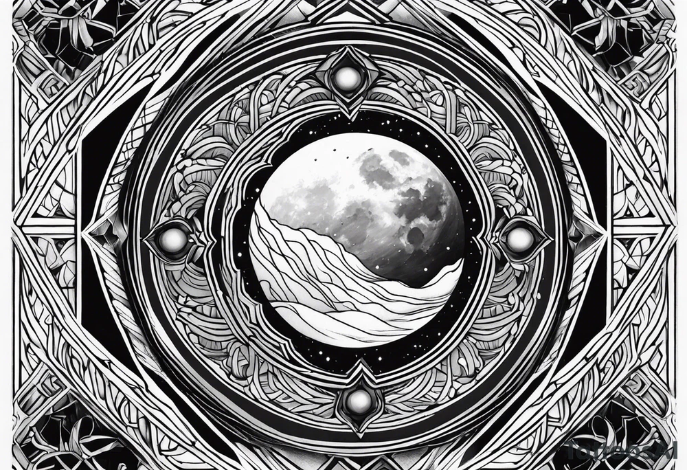 sacred moon tattoo idea
