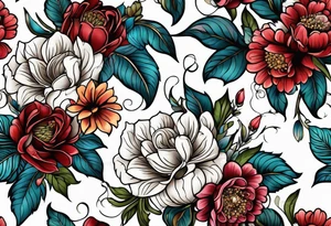 FLORAL PATTERN, SEEMLESS tattoo idea
