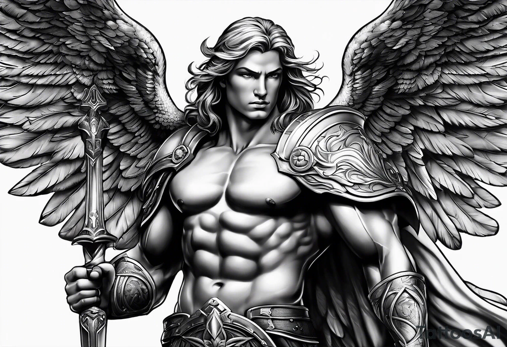 archangel warrior tattoo idea