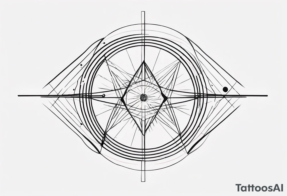 electromagnetic, diffraction phenomena, physics tattoo idea
