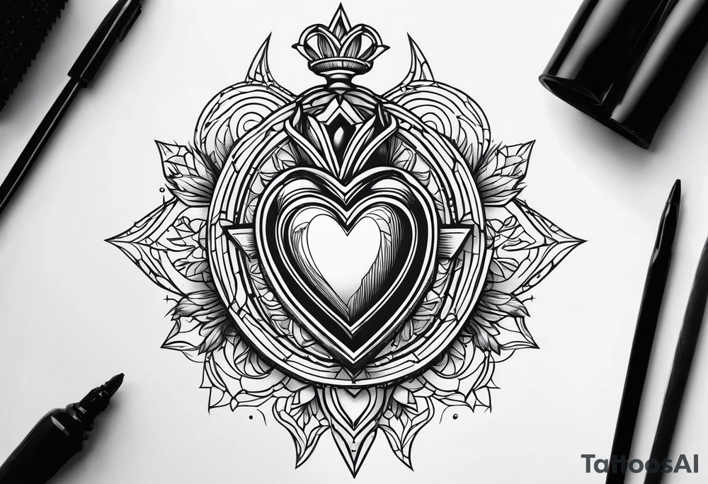 Sacred heart tattoo idea