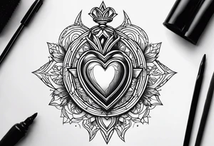 Sacred heart tattoo idea