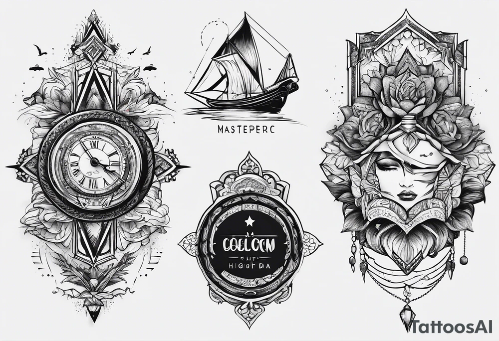 Minimalistic travel tattoo idea