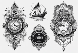 Minimalistic travel tattoo idea