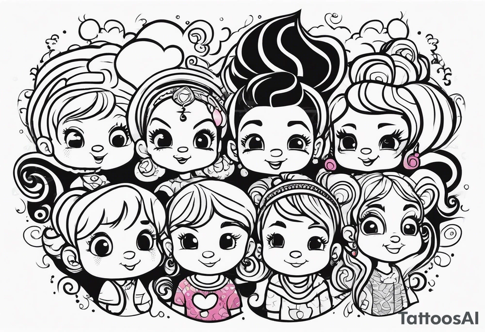 5 SMALL CHILDREN, OF DIFFERENT RACES, 8 EARS OLD tattoo idea