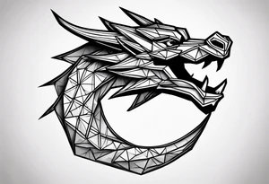 Origami dragon tattoo idea