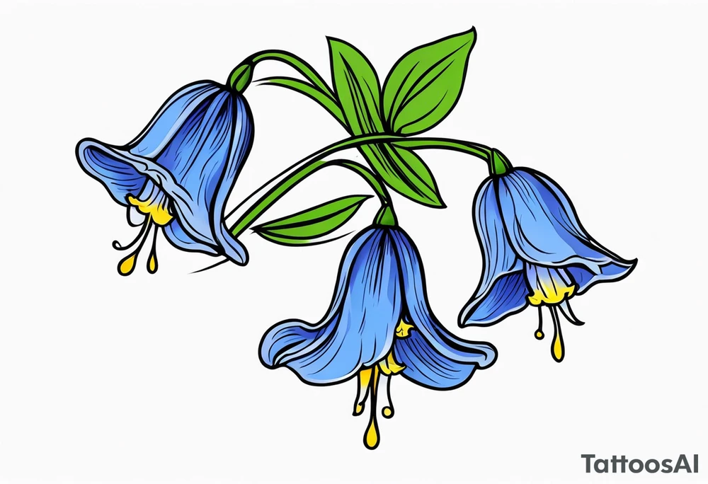 bluebell drooping tattoo idea