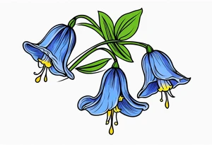bluebell drooping tattoo idea