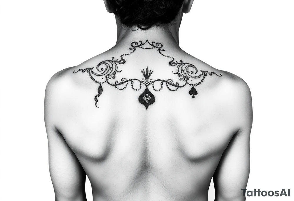 Queen of spades hip tattoo idea