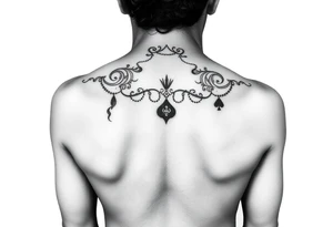 Queen of spades hip tattoo idea