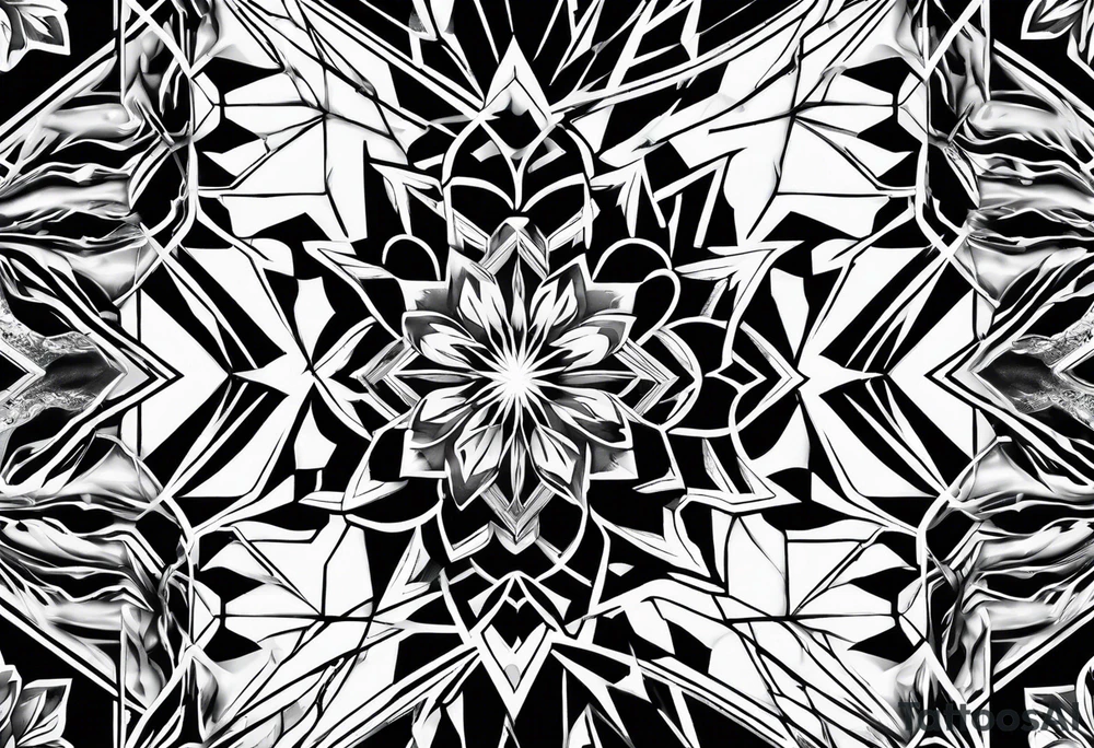 repeating Ice crystal surface hoar tattoo idea