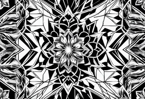 repeating Ice crystal surface hoar tattoo idea