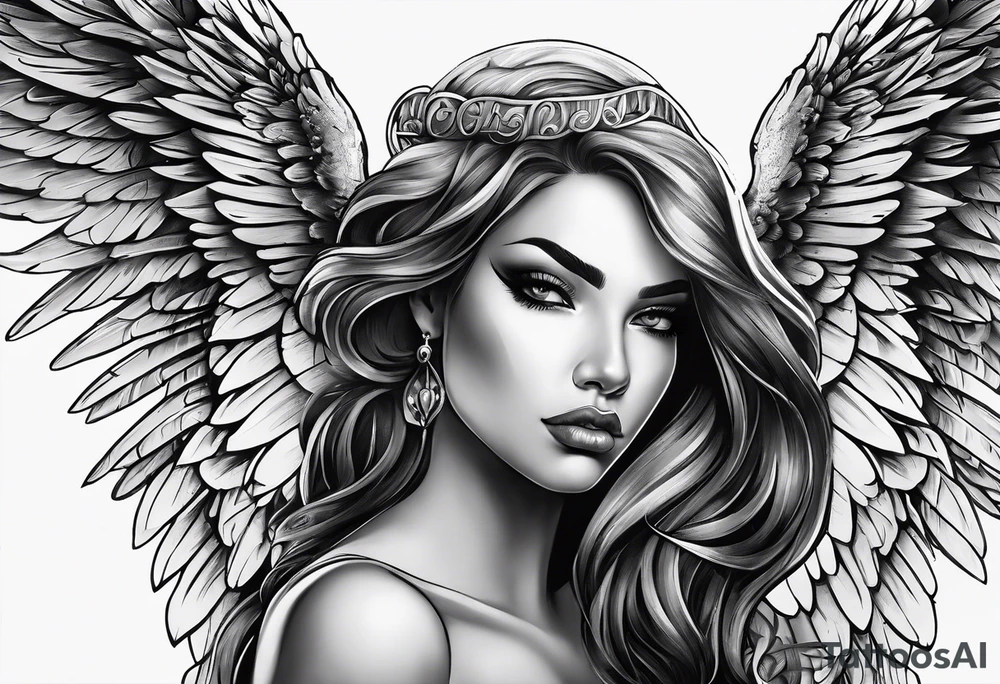 fallen angel tattoo idea