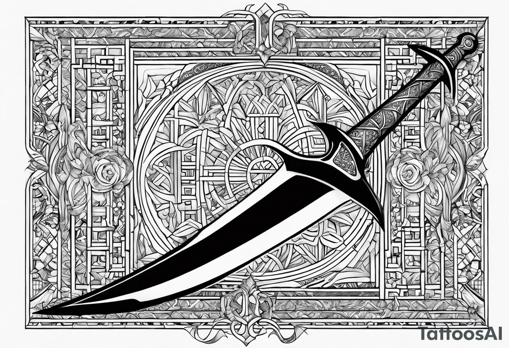 Arabian Scimitar tattoo idea