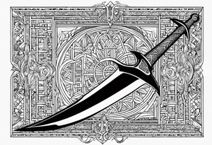 Arabian Scimitar tattoo idea