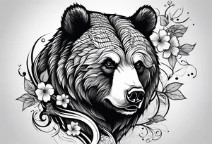 Japanese bear tattoo idea