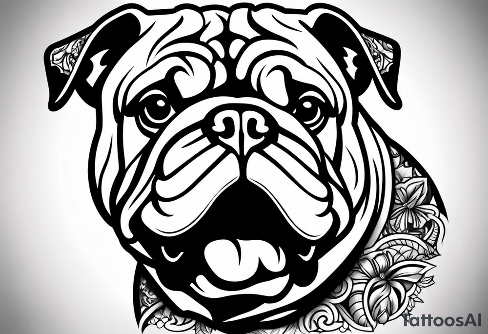 Bulldog tattoo idea