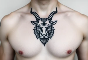 Capricorn head  10x15 cm 
Neutral face tattoo idea