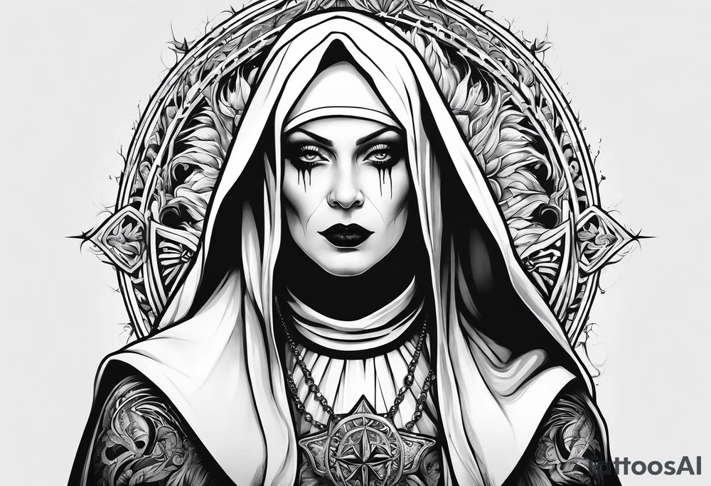 Evil nun. Demons tattoo idea