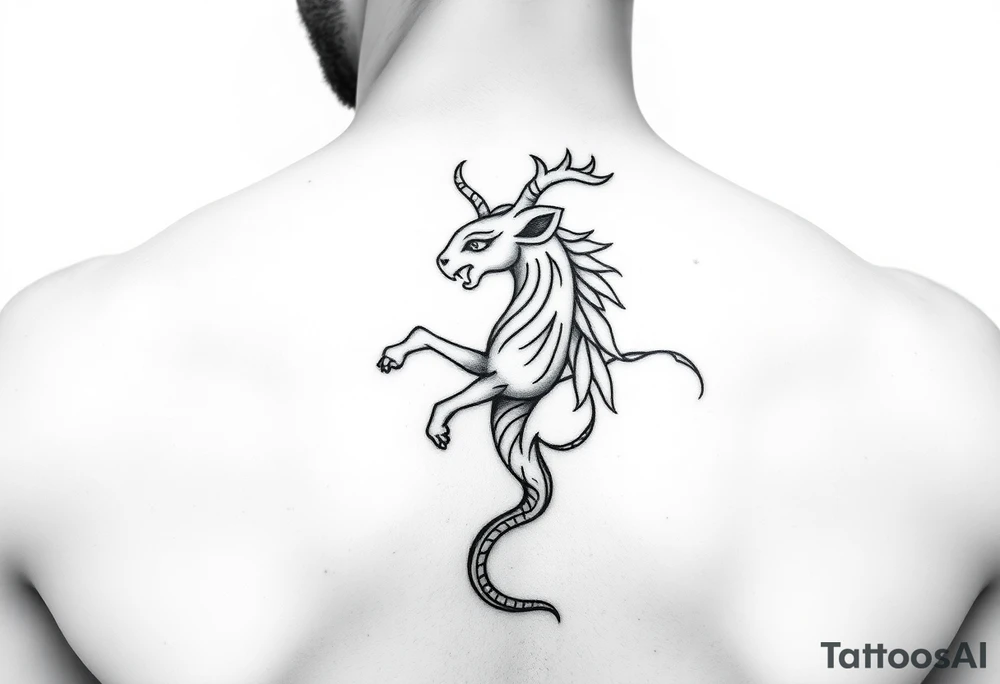 Aquarius realistic tattoo idea