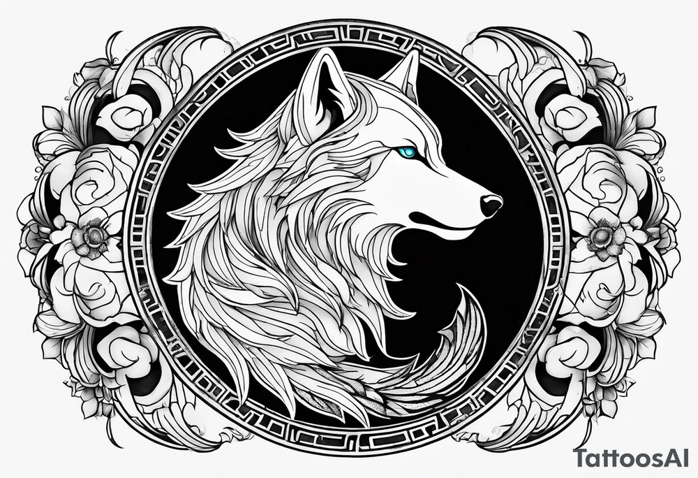 black wolf and white wolf in a ying yang style tattoo idea black wolf and white wolf in a ying yang style tattoo idea