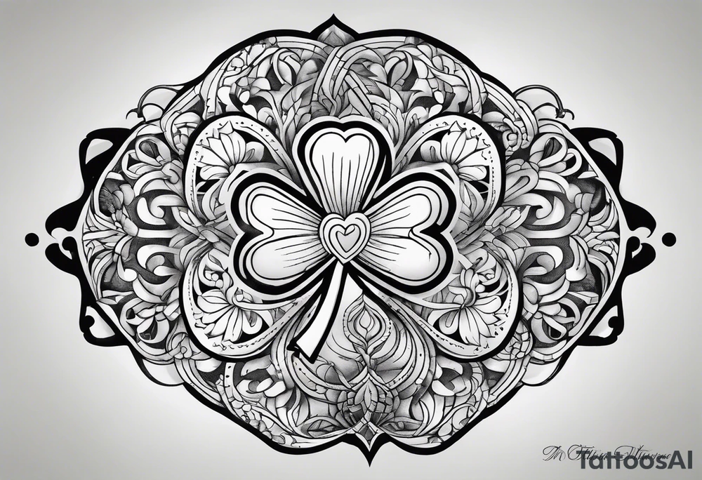 Shamrock with name tattoo idea