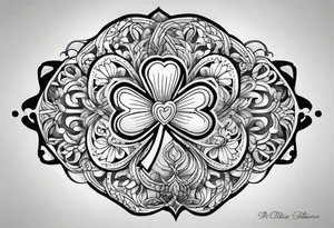 Shamrock with name tattoo idea