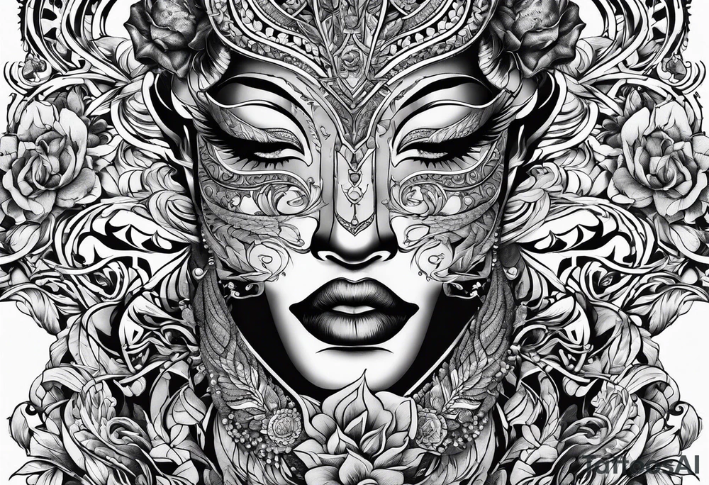 Whole hand wrapped around throat tattoo idea