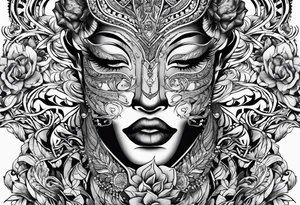 Whole hand wrapped around throat tattoo idea