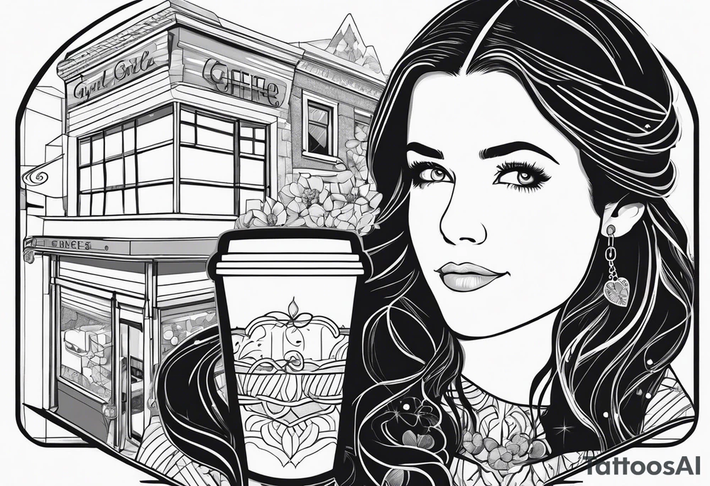Gilmore girls, coffee, snow tattoo idea