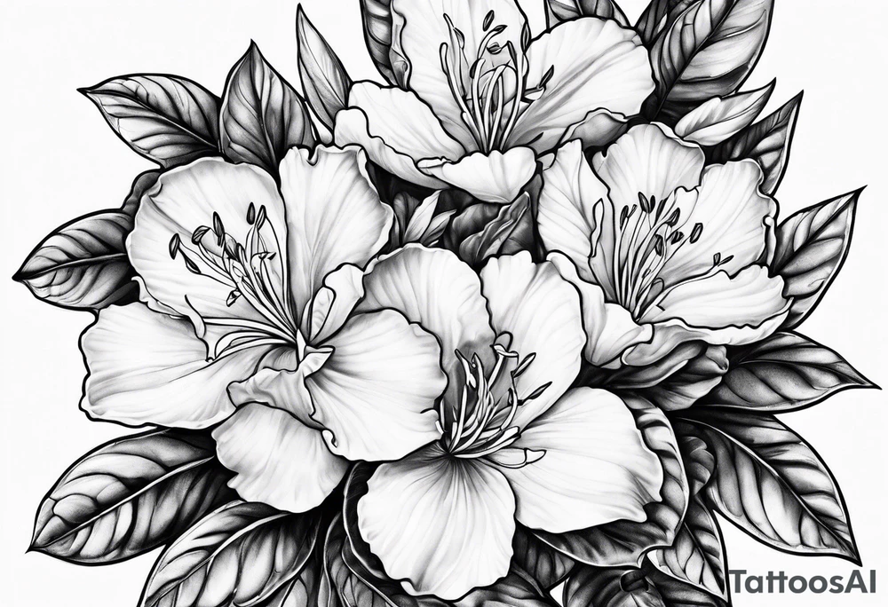 single azalea by itself tattoo idea