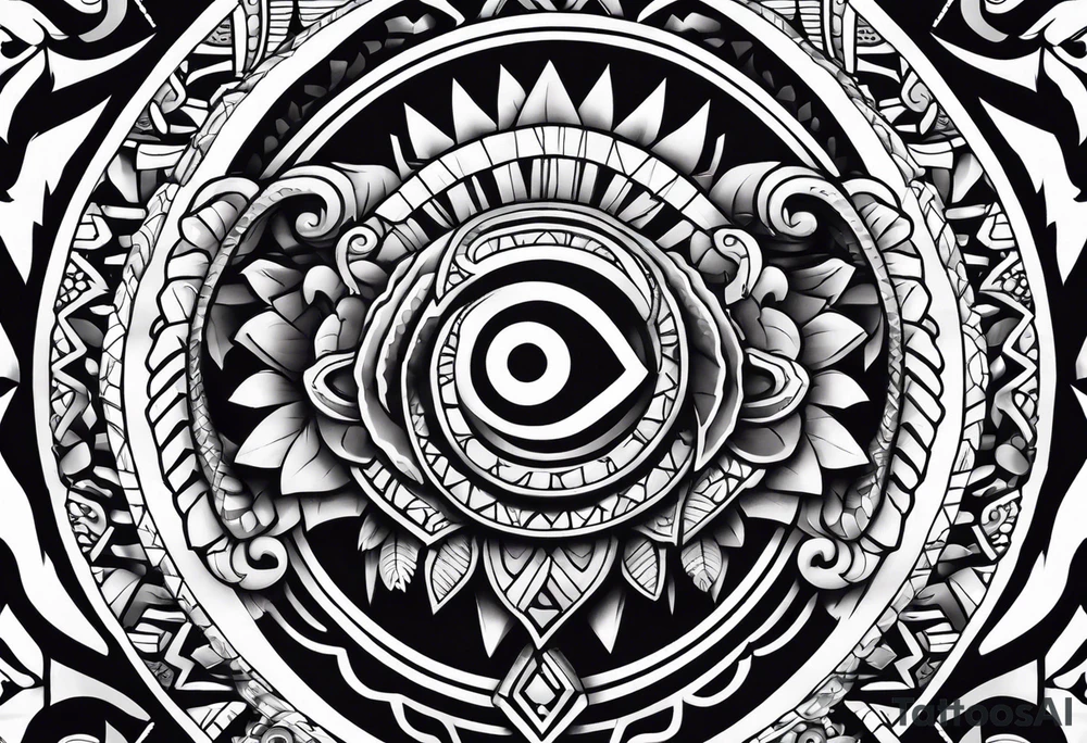 aztec snake sleeve tattoo idea